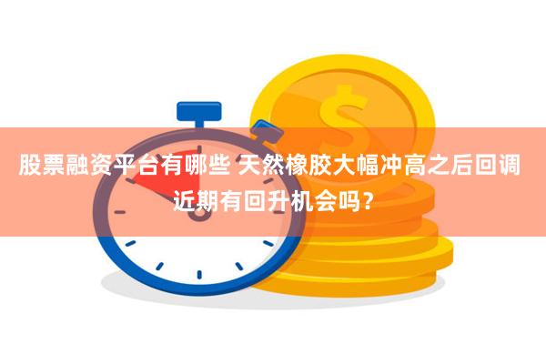 股票融资平台有哪些 天然橡胶大幅冲高之后回调 近期有回升机会吗？
