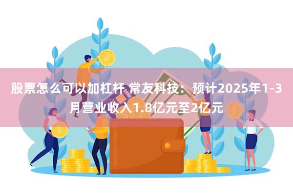 股票怎么可以加杠杆 常友科技：预计2025年1-3月营业收入1.8亿元至2亿元