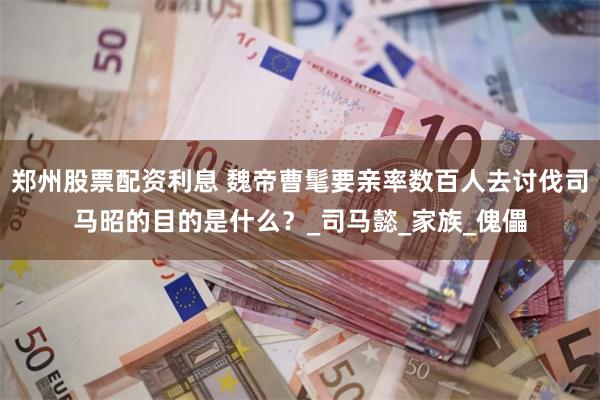 郑州股票配资利息 魏帝曹髦要亲率数百人去讨伐司马昭的目的是什么？_司马懿_家族_傀儡